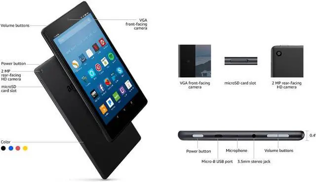 Alt view image 11 of 18 - Fire HD 8 Tablet with Alexa, 8" HD Display, 32 GB – Black
