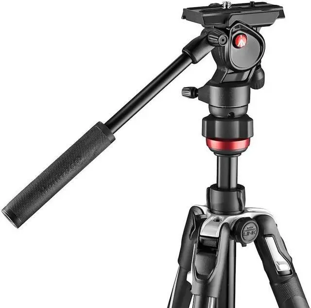 Alt view image 2 of 17 - Manfrotto Befree Live Aluminum Tripod Kit, Fluid Video Head, Lever Locks, Black