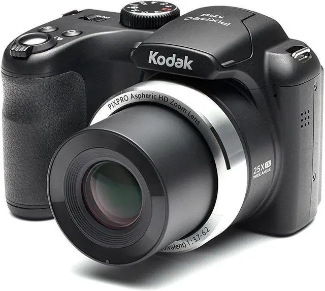 Alt view image 2 of 7 - Kodak PIXPRO AZ252 Astro Zoom Digital Camera (Black) with 32GB SD Card and Case