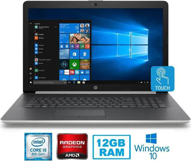 Alt view image 3 of 9 - HP Laptop Intel Core i5-8250U 12GB Memory 1TB HDD AMD Radeon 530 17.3" Touch Screen Windows 10 Home 64-bit 17-by0053cl