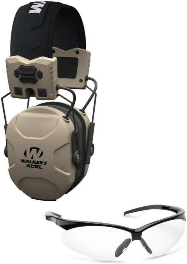Main image of Walker's XCEL 100 Digital Electronic Shooting Muff (Voice Clarity) & Glasses Kit