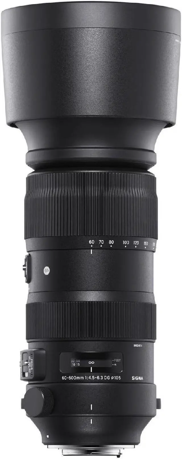Alt view image 10 of 20 - Sigma 60-600mm f/22-32 Fixed Zoom F4.5-6.3 DG OS HSM Camera Lenses, Black (730954), Canon EF