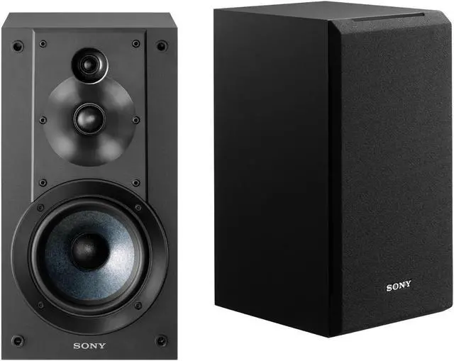 Alt view image 2 of 4 - Sony SSCS5 3-Way 3-Driver Bookshelf Speaker System (Black) with Isolation Pads