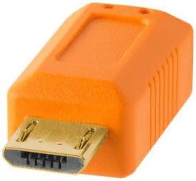 Alt view image 10 of 17 - Tether Tools Tether Tools TetherPro USB 2.0 to Micro-B 5-Pin   Cable, 15' (4.6m), High-Visibility Orange