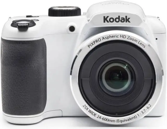Alt view image 2 of 7 - Kodak PIXPRO AZ252 Astro Zoom 16MP,  25X Zoom Digital Camera (White) with Kodak 16GB SD Card  and travel bag bundle