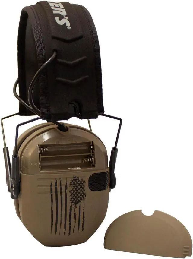 Alt view image 5 of 6 - Walkers Razor Shooting Muffs (Distressed Flag) 2-Pack