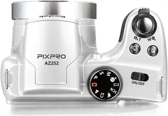 Alt view image 7 of 7 - Kodak PIXPRO AZ252 Astro Zoom 16MP,  25X Zoom Digital Camera (White) with Kodak 16GB SD Card  and travel bag bundle