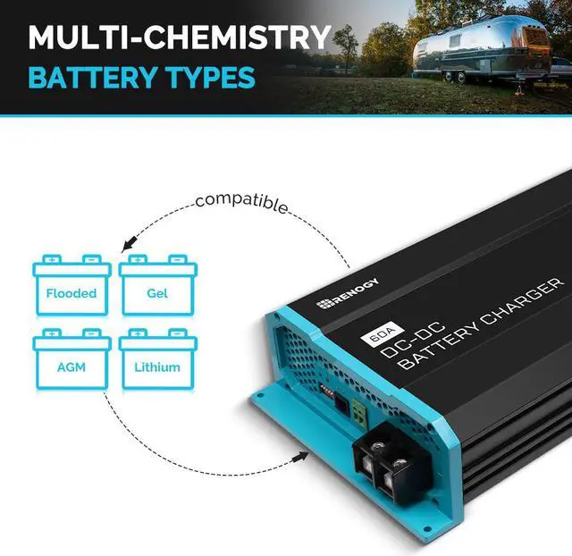 Alt view image 2 of 6 - Renogy 60A DC to DC Battery Charger