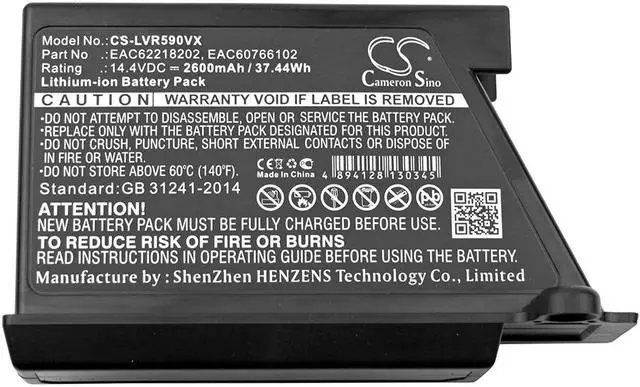 Alt view image 3 of 3 - Battery for LG B056R028-9010 EAC60766101 HomBot VCARPETX VHOMBOT1 VHOMBOT3 VR591