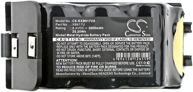 Alt view image 3 of 3 - Vacuum Battery for Shark Euro Pro XB617U 8.4V 3000mAh CS-EXB617VX 25.20Wh Black