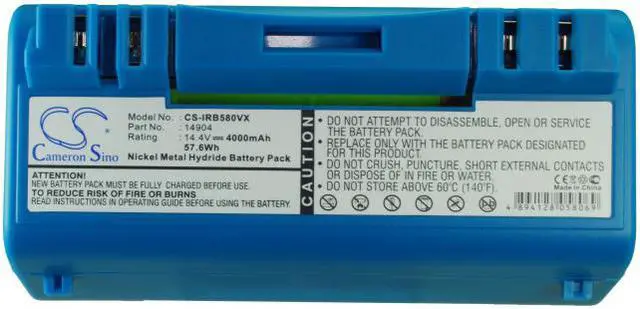 Alt view image 5 of 5 - Vacuum Battery for iRobot 14904 Scooba 330 340 350 390 5800 5900 5910 5930 6000