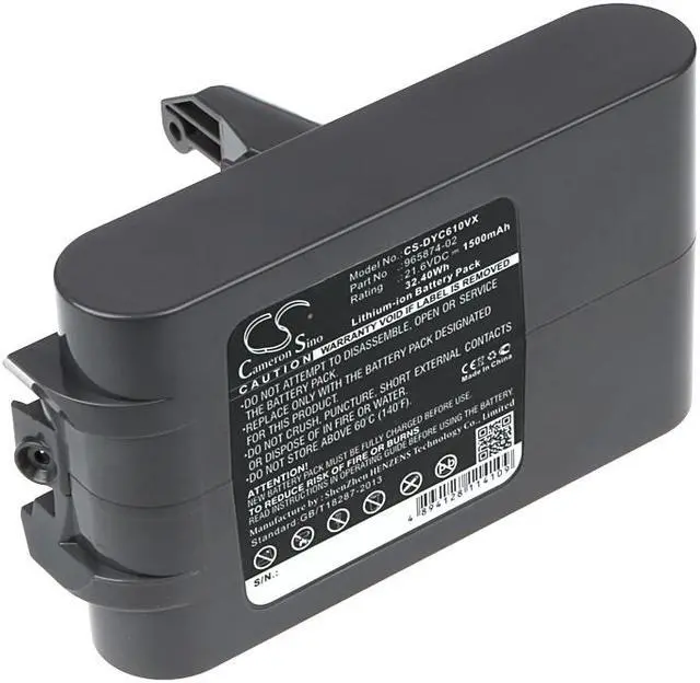 Alt view image 3 of 6 - Battery for Dyson Vacuum 205794-01/04 965874-02 DC58 DC61 DC62 Animal DC72 DC74