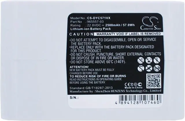 Main image of Battery for Dyson Vacuum 965557-03 Type-B DC31 Animal DC34 DC35 DC56 DC57 2500mA