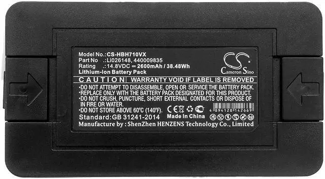 Alt view image 3 of 4 - Vacuum Battery for Hoover 440009835 Li026148 BH71000 Quest 1000 14.8V 2600mAh