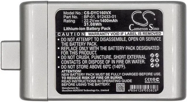 Alt view image 5 of 5 - Battery for Dyson Vacuum 12097 912433-01 912433-03 BP-01 D12 DC16 Animal 1400mAh