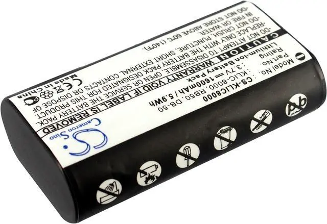 Alt view image 2 of 6 - Battery for Wisycom MPRLBP MPR50 KODAK KLIC-8000 RB50 RICOH DB-50 Caplio R1 RZ1