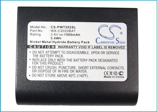 Alt view image 5 of 5 - Battery for Panasonic 2020BAT PA04940398 WX-C2020BAT Ultraplex II WX-CT2020