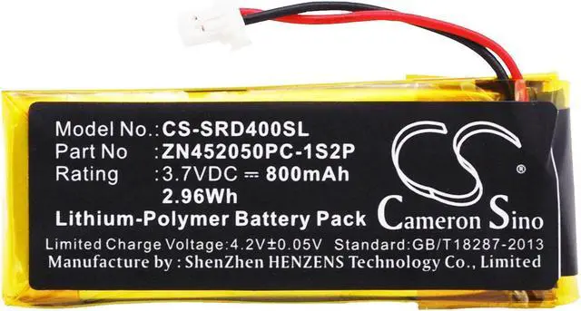 Alt view image 5 of 6 - Battery for Cardo BAT00002 WW452050-2P G4 Scala Rider G9 G9x SCHUBERTH C3
