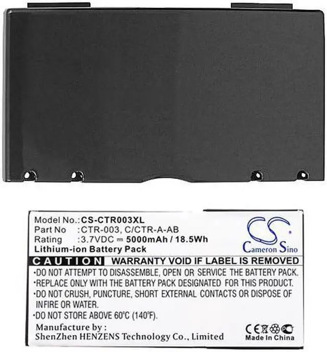 Alt view image 3 of 3 - Extended Battery With Back Cover for Nintendo C/CTR-A-AB CTR-003 3DS CTR-001 NEW