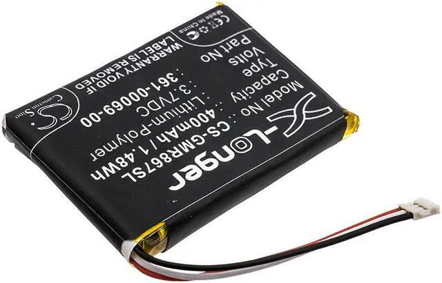 Alt view image 2 of 4 - Battery for Garmin 361-00069-00 Barklimiter Anti Bark GAB102 GAD109 Varia RDU