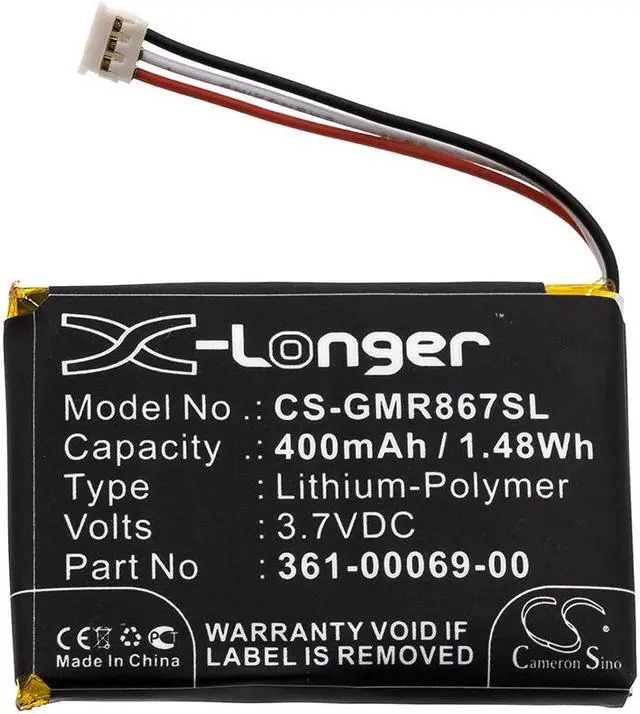 Alt view image 3 of 4 - Battery for Garmin 361-00069-00 Barklimiter Anti Bark GAB102 GAD109 Varia RDU