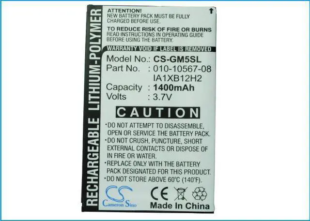 Alt view image 10 of 15 - 1400mAh Battery for Garmin iQue M5, 101056708, 010-10567-08 NEW