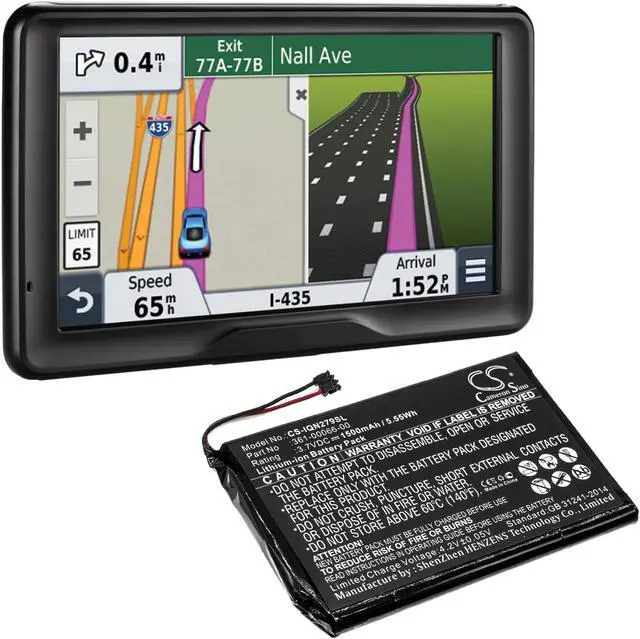 Alt view image 11 of 16 - 1500mAh 361-00066-00 Battery Garmin Nuvi 2757, Nuvi 2757LM