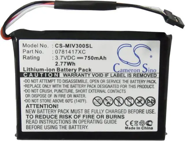 Alt view image 9 of 15 - 750mAh Battery for Mitac Mio Moov 300, 310, 330, 350, 360, 370