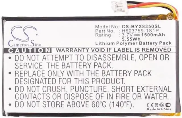 Alt view image 10 of 10 - 1500mAh H603759-1S1P Battery for Bushnell Yardage Pro XGC, Yardage Pro XGC Plus, 368350
