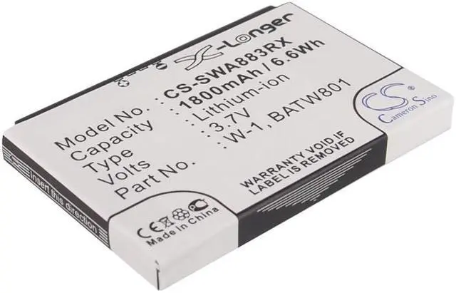 Alt view image 3 of 6 - 1800mAh Battery for SPRINT AirCard 753S, AirCard 754S, AirCard 801S, AirCard 802S