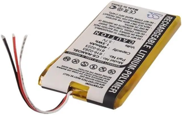Alt view image 2 of 5 - Battery for Apple iPOD Nano 2GB 4GB 616-0223 616-0224 616-0283 MA099LL/A 400mAh