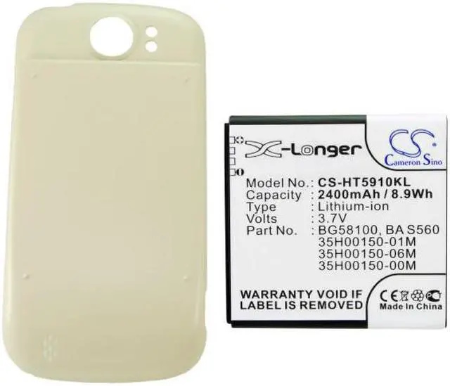 Alt view image 5 of 5 - Battery for HTC BG86100 PG59100 T-Mobile 35H00150-00M 35H00150-01M w/Khaki Cover