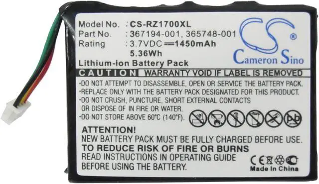 Alt view image 5 of 6 - Battery for HP iPAQ RZ1715 RZ1717 RZ1700 RZ1710 367194-001 365748-001 1450mAh