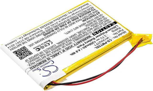 Alt view image 2 of 5 - Battery for Palm Tungsten T5 IA1XA27F1 Pocket PC PDA CS-PMT5SL 3.7v 1350mAh