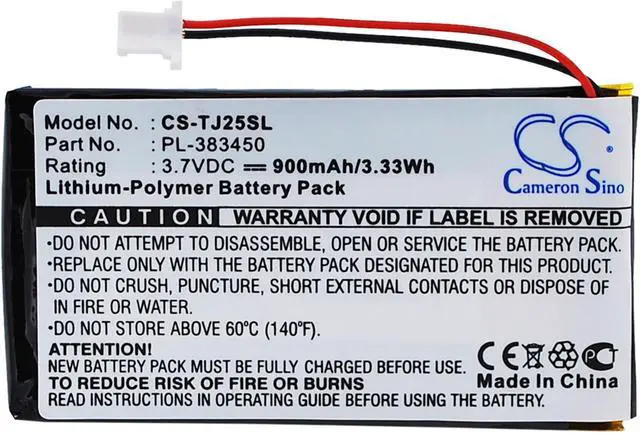 Main image of Battery for Sony Clie PEG-TJ25 PEG-TJ35 PL-383450 Pocket PC PDA CS-TJ25SL 900mAh