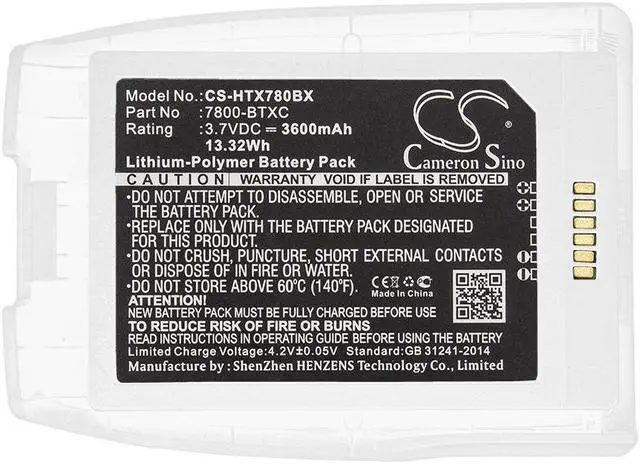 Alt view image 3 of 3 - Battery for Honeywell Dolphin 7800 7800-BTXC 7800-BTXC-1 Barcode Scanner 3600mAh