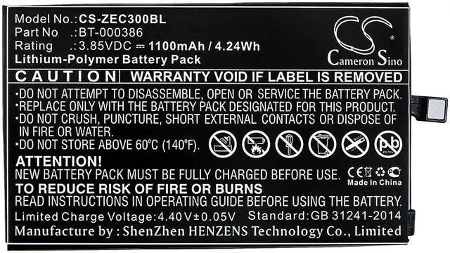 Alt view image 3 of 4 - Battery for Zebra EC30 BT-000386 BT-000386-00 BTRY-EC30-12MA1-01 Barcode Scanner
