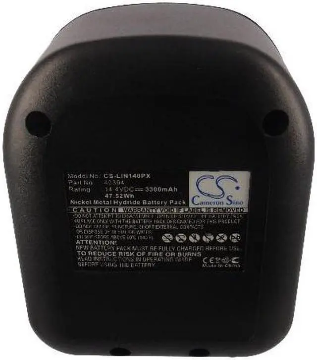 Alt view image 5 of 5 - Battery for Lincoln 1401 1442 LIN-1401 LIN-1442 PowerLuber 40394 14.4v 3300mAh