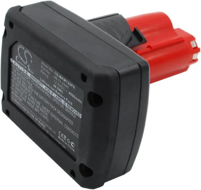 Alt view image 2 of 5 - Battery for Milwaukee M12 48-11-2402 48-11-2412 48112440 48-11-2440 4932430065