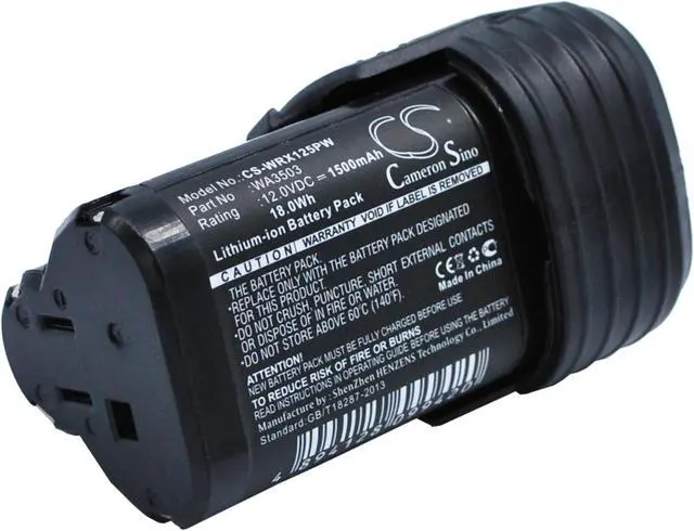 Alt view image 2 of 5 - Battery for Worx H3 WX382 WU127 WU280 WU905 Rockwell RK2510 WA3503 WA3505 WA3509