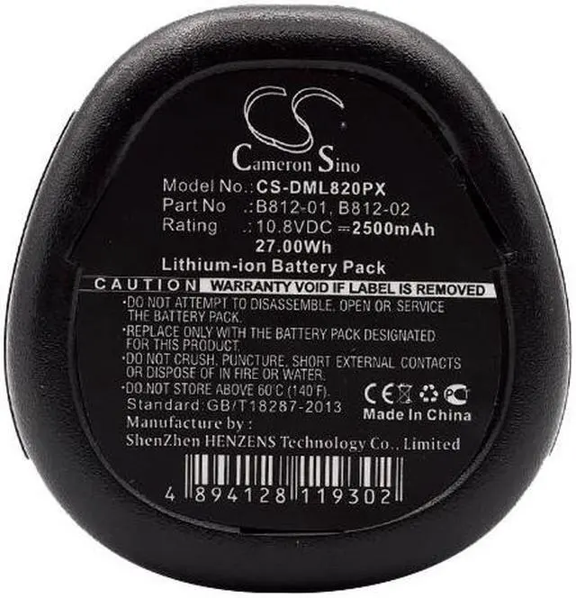 Alt view image 5 of 5 - Battery for DREMEL 8200 8220 8300 B812-01 B812-02 Tool CS-DML820PX 10.8v 2500mAh
