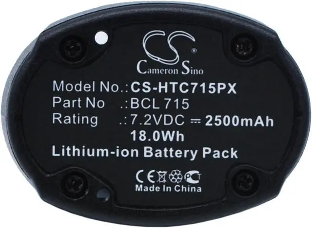 Main image of Battery for Hitachi Koki WH7DL BCL 715 Power Tool CS-HTC715PX 7.2v 2500mAh