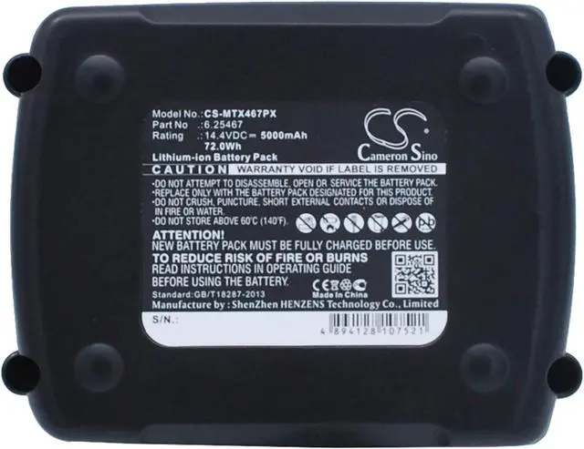 Alt view image 5 of 5 - Battery for Metabo ULA RC SSW SSD BS 14.4 LTX Impuls LT 6.25454 6.25467 C98116