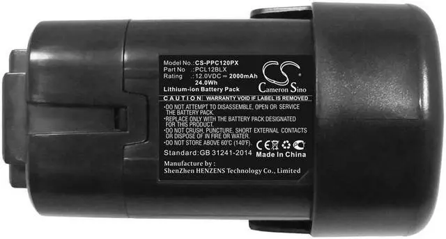 Alt view image 5 of 5 - Battery for Porter Cable PCL120DDC-2 PCL120MTC-2 PCL12C PCL212IDC-2 PCL12BLX