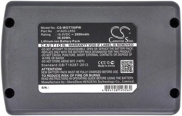 Alt view image 5 of 5 - Battery for WOLF Garten PSA 700 BA700 GTA700 HTA700 41A20-L650 PowerPack 5/6 PP5