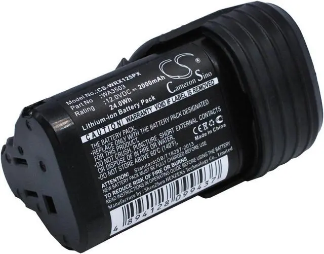 Alt view image 2 of 5 - Battery for Worx WX125.3 D-Lite WX126 WX382 WX521 WU288 WX125 WA3503 WA3509 12V