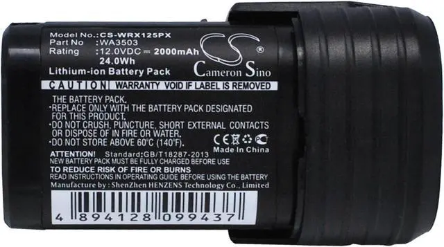 Main image of Battery for Worx WX125.3 D-Lite WX126 WX382 WX521 WU288 WX125 WA3503 WA3509 12V