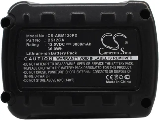 Main image of Battery for AEG MC-BS12CA BS12CA Power Tool CS-ABM120PX 12.0v 3000mAh 36.0Wh