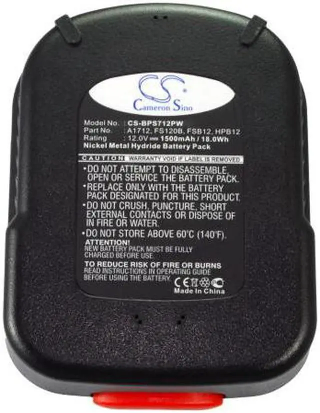 Alt view image 5 of 5 - Battery for Black & Decker A12 A12EX A1712 FSB12 HPB12 CP12K HP122K SX5000 SS12