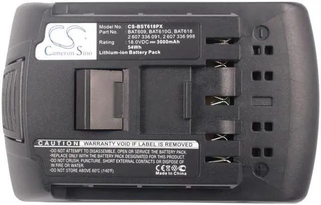 Alt view image 6 of 6 - Battery for Bosch 17618-01 25618-01 37618 CRS180K BAT609G BAT610G BAT618G BAT622